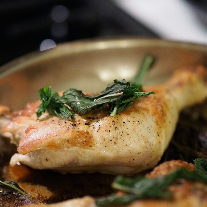 Frango assado com ervas